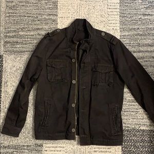 Men Military Style Cotton Jacket Large